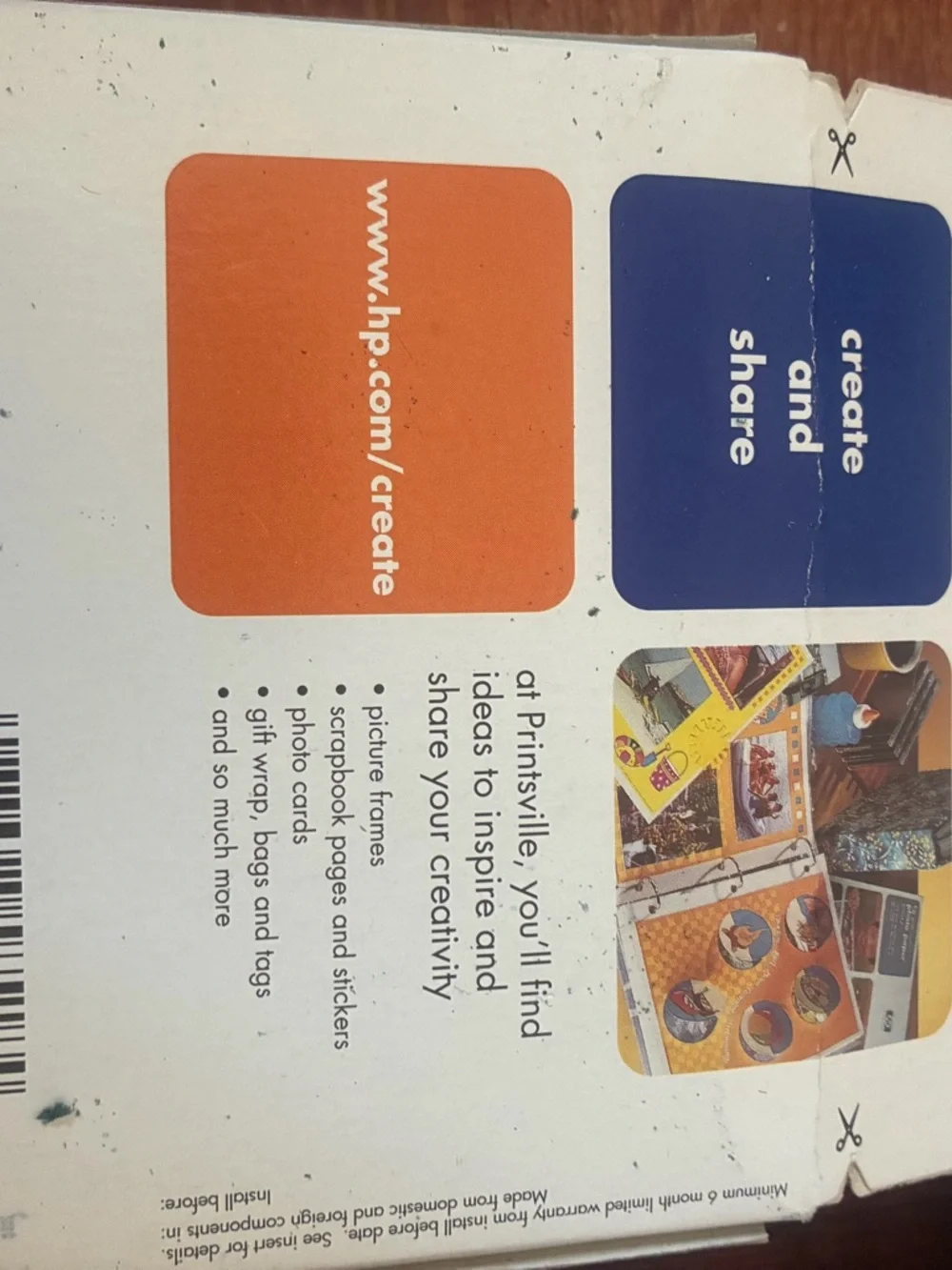 HP Creative Print Labels — Orange and Blue